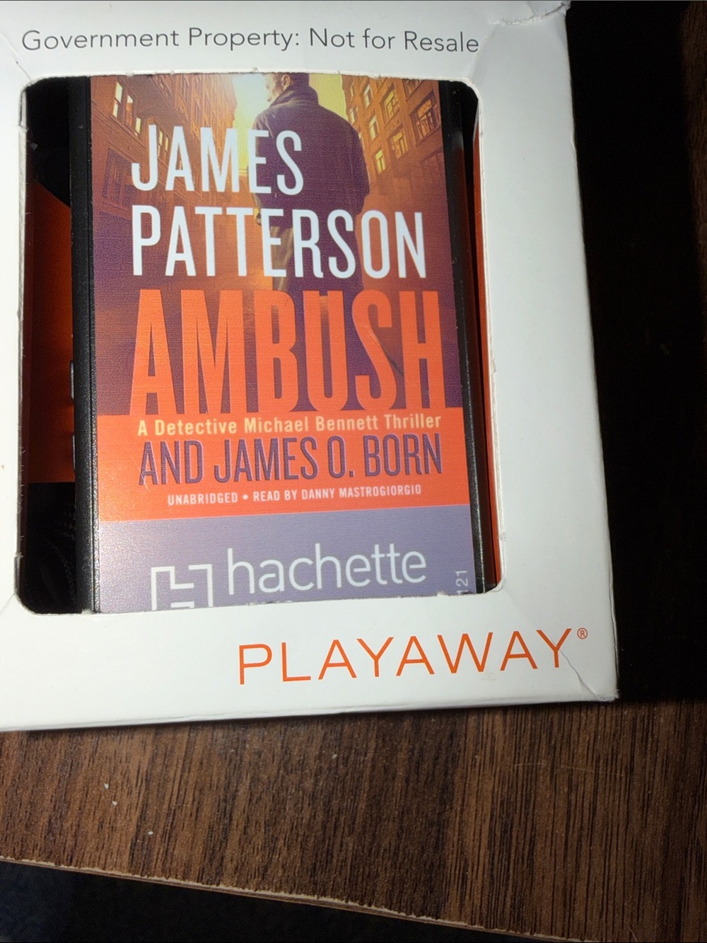 James Patterson AMBUSH PLAYAWAY AUDIO BOOK WITH EARPHONES